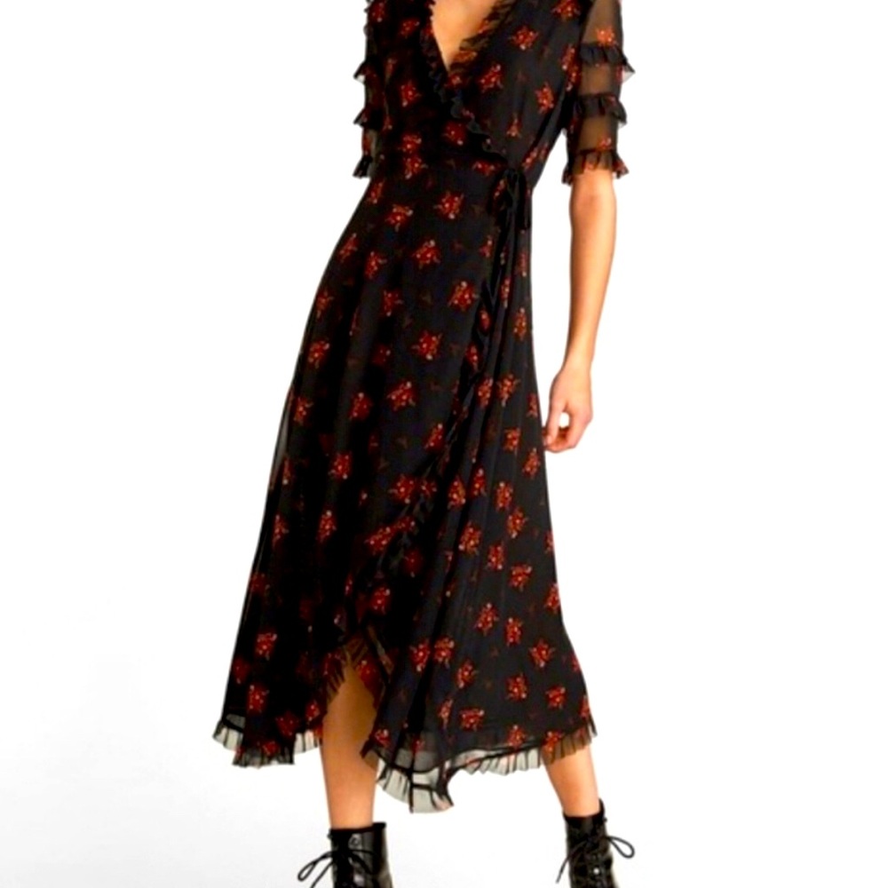 Zara ‘The Wrap’ Long Floral Dress